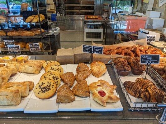 Some of the breakfast treats available on the day of the visit. Also, note the organized kitchen in the background. This makes me so happy.