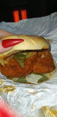 Soggy chicken sandwich... Nasty!