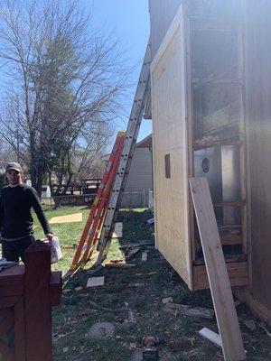 Installation of a new direct vent gas fireplace