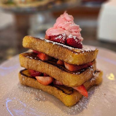 Strawberry Stuffed French Toast with Strawberry Cream Cheese