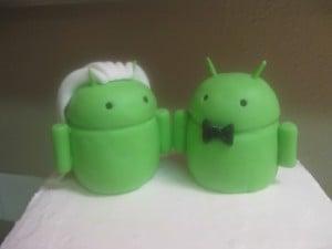 Cake toppers for an Android themed wedding cake I made!