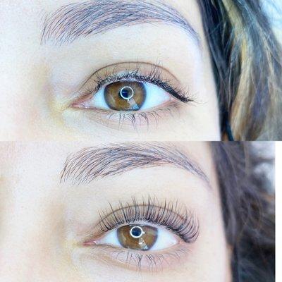 Lash Lift before and after