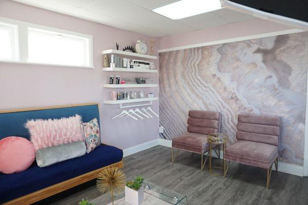 Our Lobby & Clinical rooms are avant-garde and chic Sending electric salon girl boss vibes!