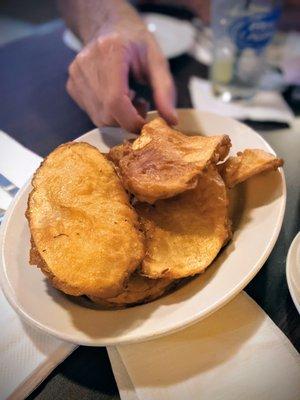 humongous potato fritters - you only need one!