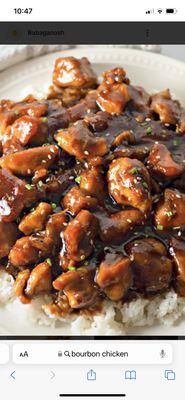 Succulent bourbon chicken