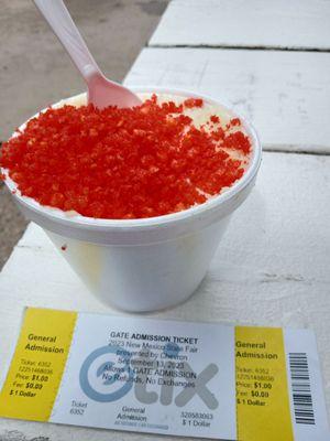 Corn in a cup + $1 admission ticket day