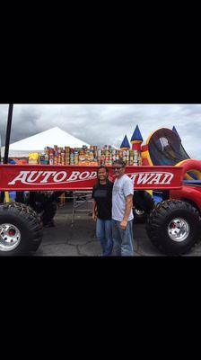 Great support from other businesses like Autobody Hawaii who have collected donation for the island Food Basket