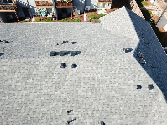 This is a roof on a new townhome. There was no way to get on this roof to inspect it. So I sent the drone up