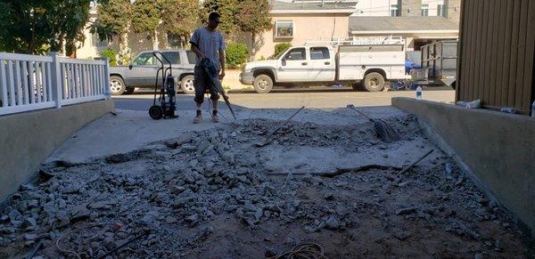 Driveway demo in Redondo Beach