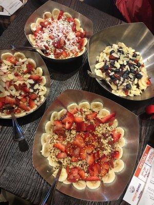 top - vitality bowl (m) left - warrior bowl (m) bottom - energy bowl (l) right - detox bowl (l)