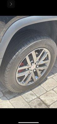 SUV tire after installation....