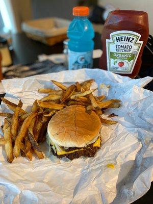 RHR Double Cheeseburger and Fries.