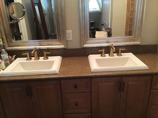 Master bath faucets