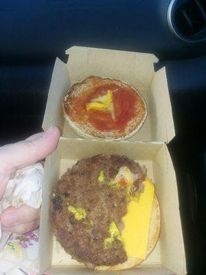 This is the quarter pounder and fries I received from the McDonald's in Mattoon, Il.