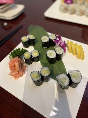 Cucumber and avocado roll