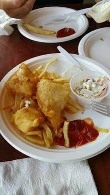 Fresh cod fish and chips