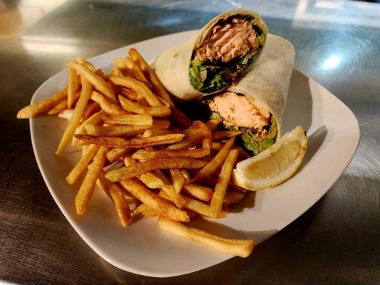 Salmon Cesar wrap