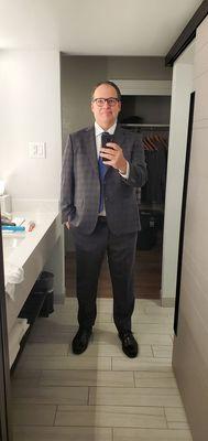 New suit from Nick's. Nice fit!