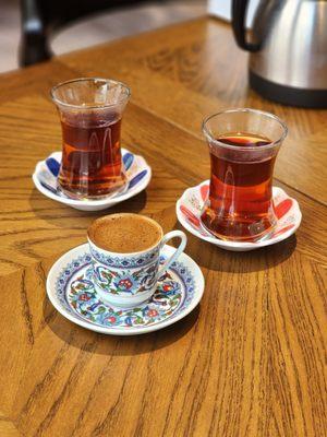 Turkish coffee and tea