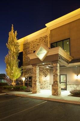 The Boardroom entrance at night