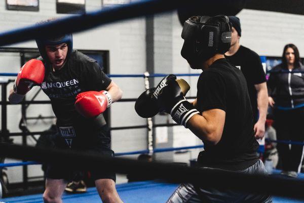 Our full-size boxing ring is perfect for sparring.