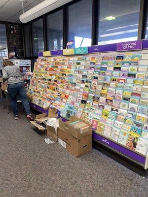 Cards inside post office