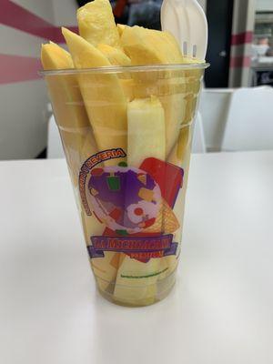 Mango and pineapple fruit cup