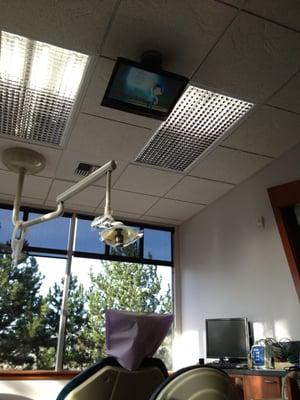 watch a movie while having your teeth worked on