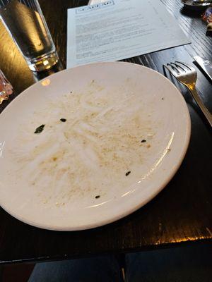 What was left of the kale salad. My favorite dish.