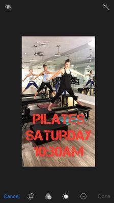 Don't let the weekend pass you by without getting a Pilates group class in!