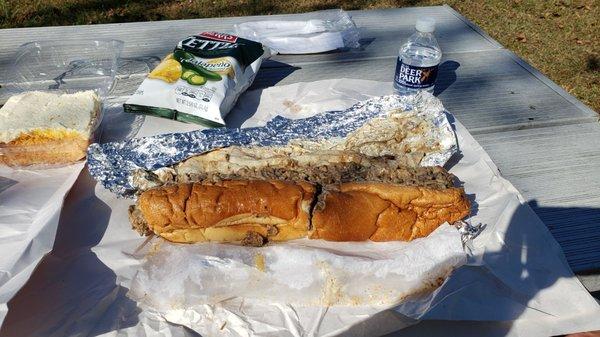 Large "Buddy" cheese steak $9.75