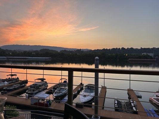 Sunset view from patio