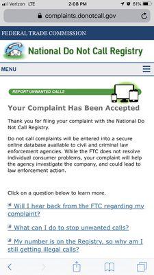 Complaint filed!