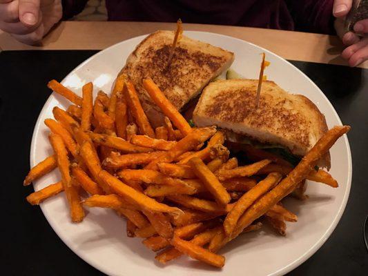 Portobello mushroom sandwich