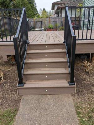 Aluminum  railings and composite deck