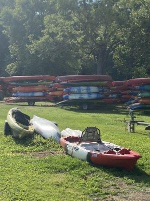 Kayaks ready to roll!!