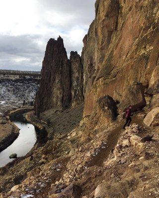 Running at Smith Rock State Park with Tend Athletics