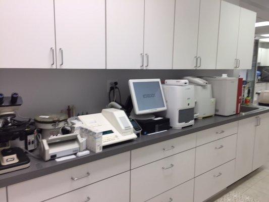 We have an extensive lab so that we are able to perform many tests in house for your convenience.