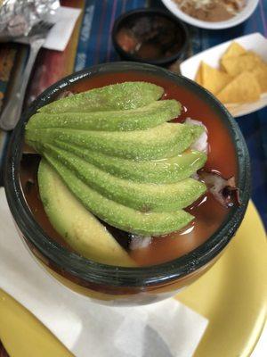 Shrimp Coctel de Camaron with octopus