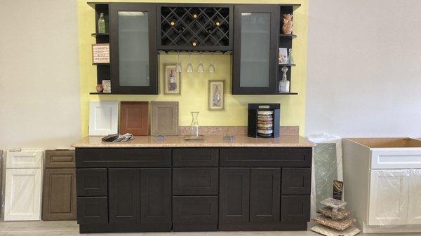 Wine Cabinet in showroom