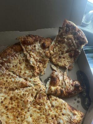 Uncut pizza