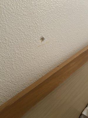 Hole on top of the bed