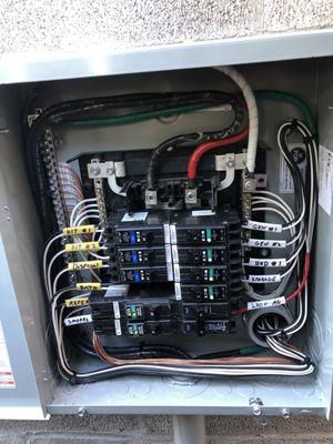 Panel makeup on a panel upgrade in mill valley. Top notch electrical contractor work!