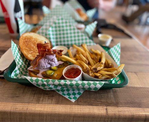 Montana Huckleberry Burger!!! Absolutely phenomenal!