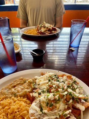 Huge, heavenly chilaquiles!