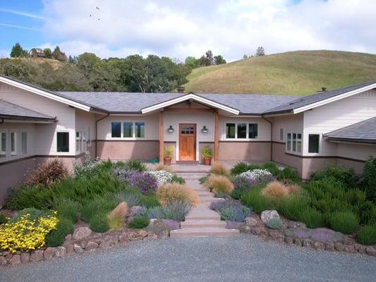 Wonderful "Green" home, guest house, 10 acres +/-, beautiful expansive views. $2,250,000. Call for an appointment.