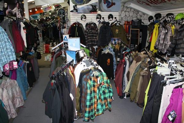 We have all different types winter outerwear. (thermals,sweatshirts, light/heavy duty snow jackets along with snow pants)