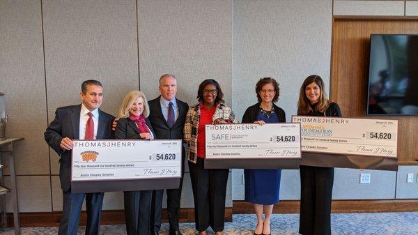 Thomas J. Henry presents Austin Elevates 2019 Beneficiaries