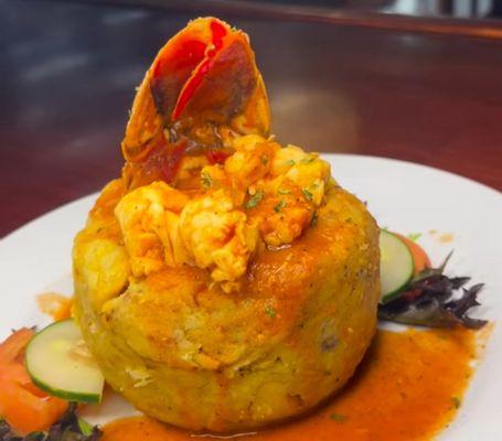 Mofongo and seafood