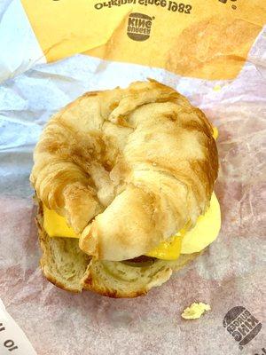 The world's most pale croissant. I ordered two and they were the same.